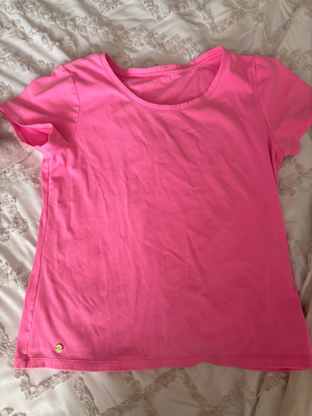 Lily Pulitzer Bright Pink Tee Girls Large